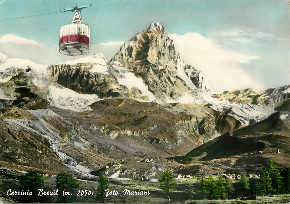 Cervinia Breuil (m. 2050) — teleférico acima do Monte Cervinia — Foto Mariani - Frente