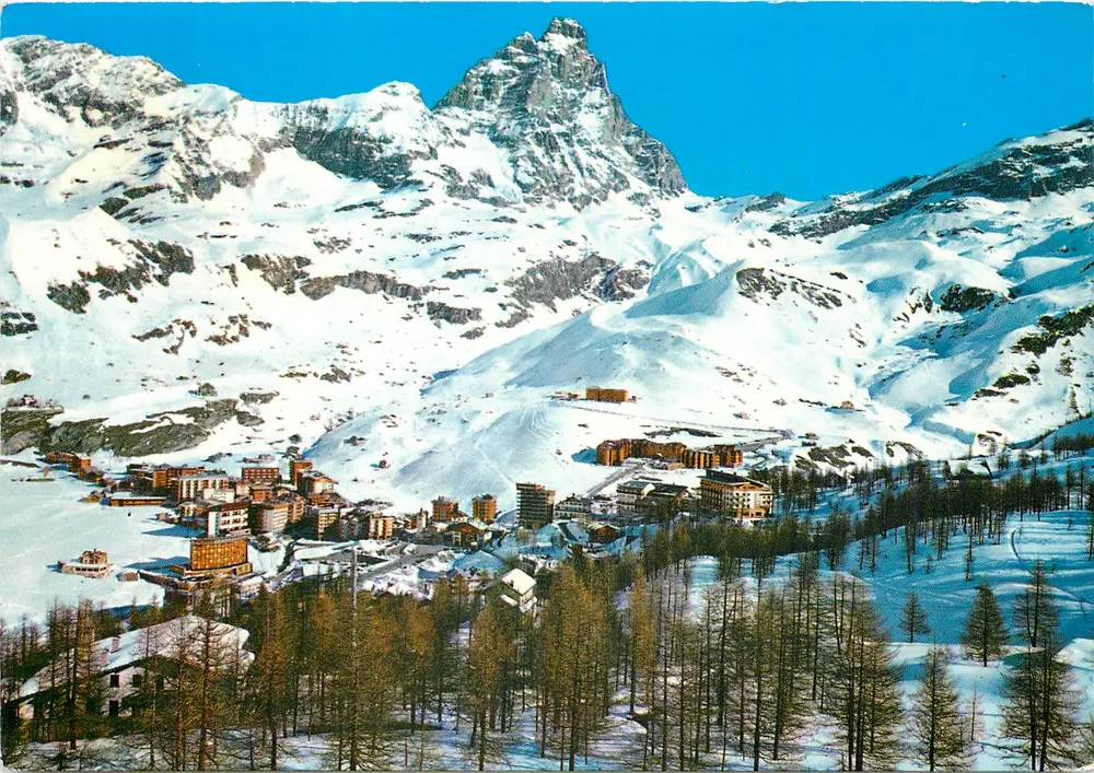 Cervinia - Breuil m.2050 — O Cervino m.4484 e panorama — Fotocolor Aosta - Frente
