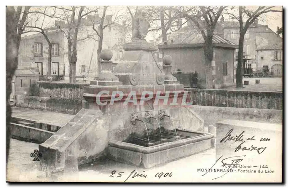Montferrand - Fontaine du Lion — Puy-de-Dôme — n°144 - Frente