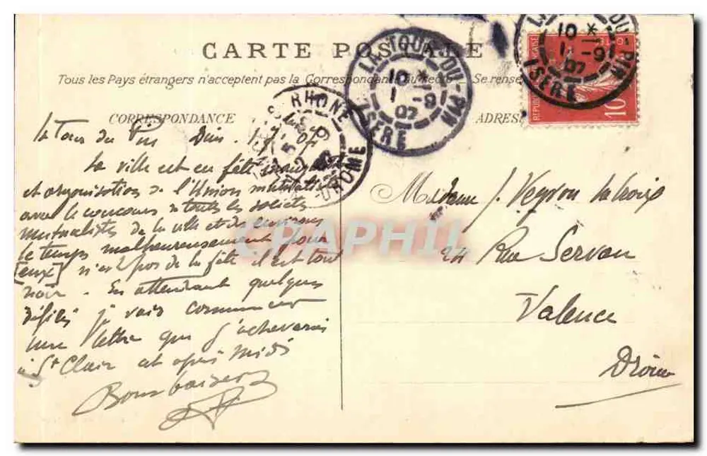 La Tour du Pin (Isère) — Casa dos Duques — Brochier, Editor - Verso