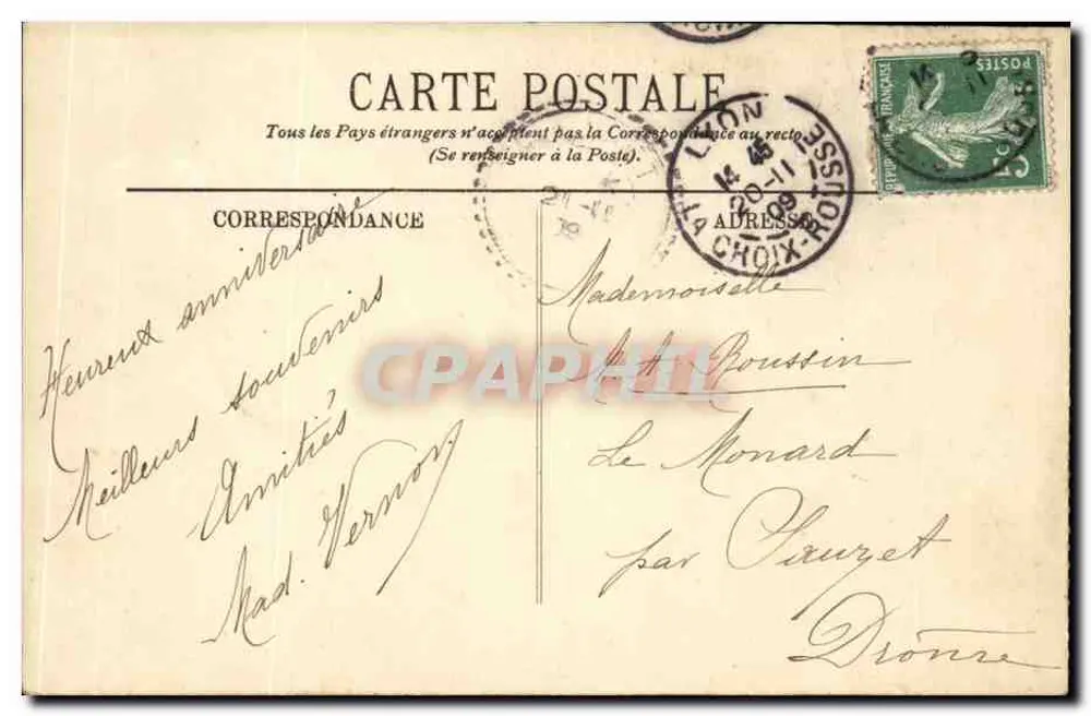 LYON - Nossa Senhora de Fourvière - A Fachada - Editor não identificado, n° 23 - Verso