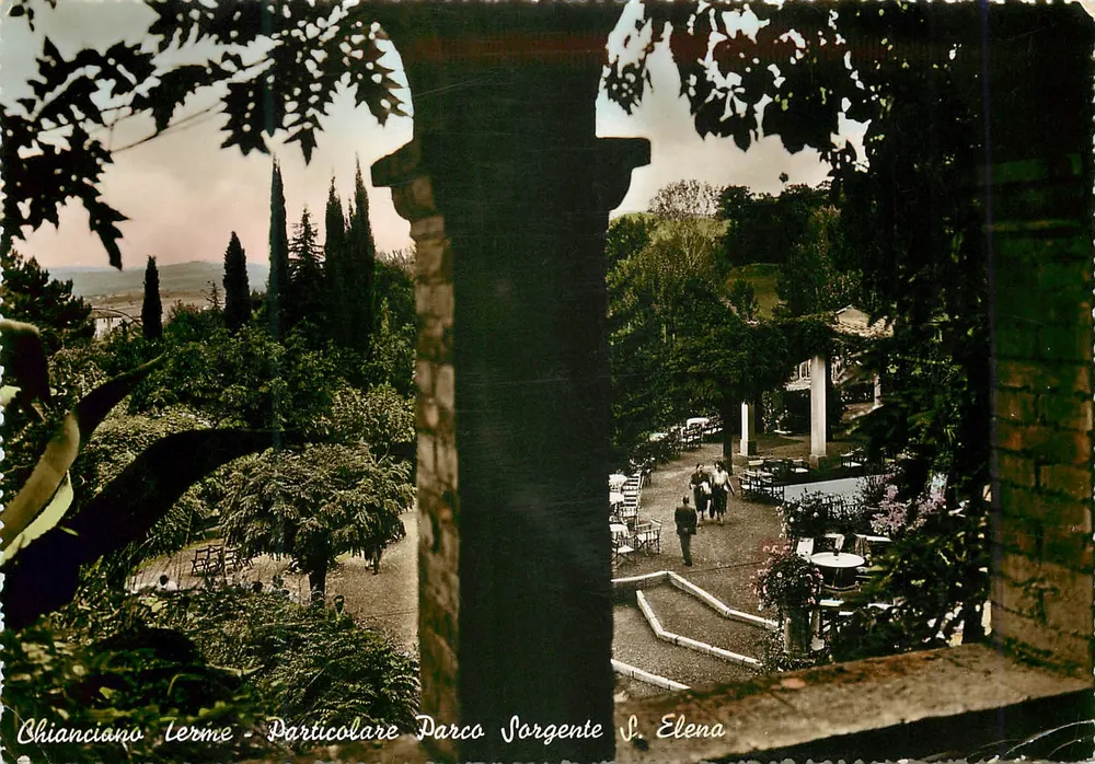 Chianciano Terme - Besondere Ansicht des Parks Sorgente S. Elena - Vorderseite