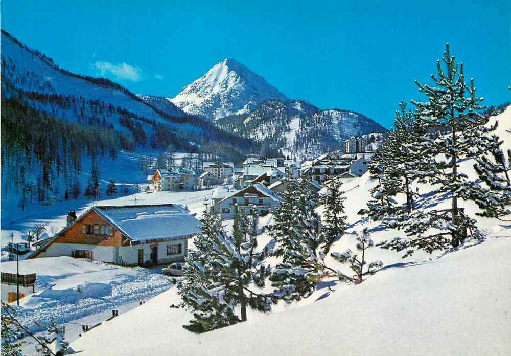 Clavière — Panorama über den Mount Janus m.2543 — Foto Roberto Cesana - Vorderseite