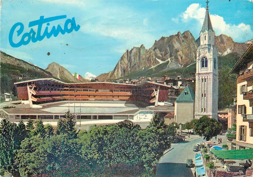 Cortina d'Ampezzo — Olympisches Eishockeystadion — Verlag R. C. Cortina, Nr. 1-29 - Vorderseite