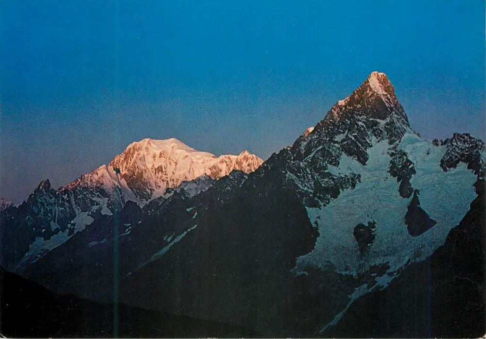 Sonnenaufgang über den Mont Blanc — Courmayeur — Ed. SACAT, Nr. 1227 - Vorderseite