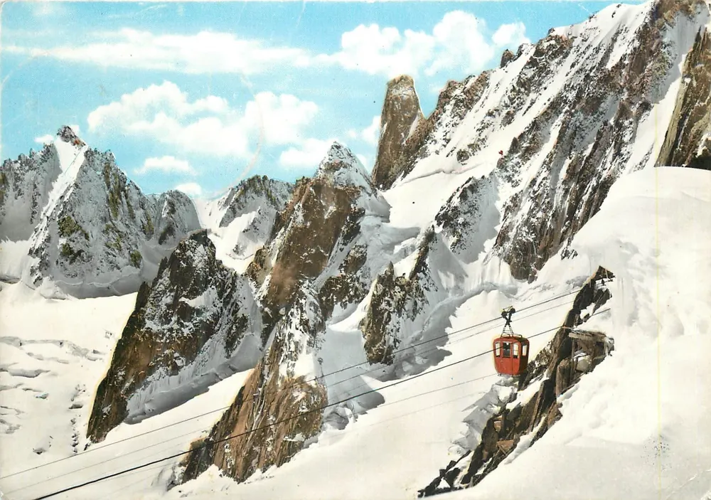 Courmayeur — Seilbahn der Gletscher des Mont Blanc, die höchste der Welt — Vera Fotografia, n° 041182 - Vorderseite