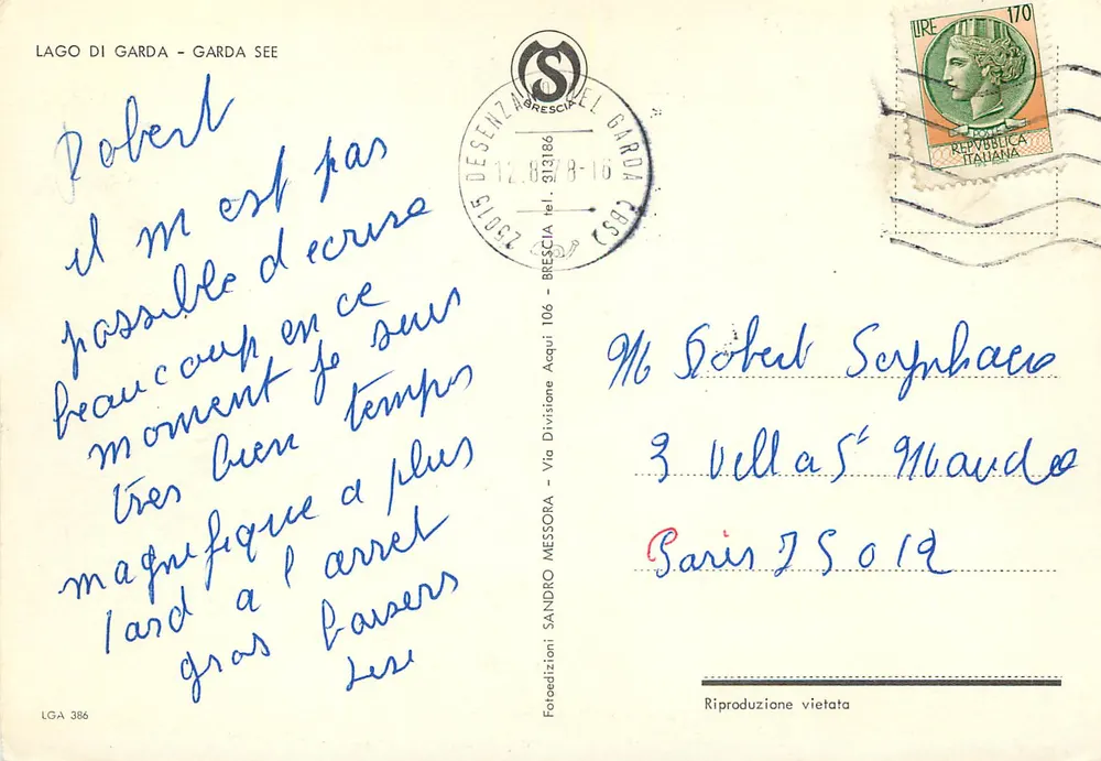 Desenzano del Garda — vista panoramica e notturna — Fotedizioni Sandro Messora, n° LGA 386 - Verso