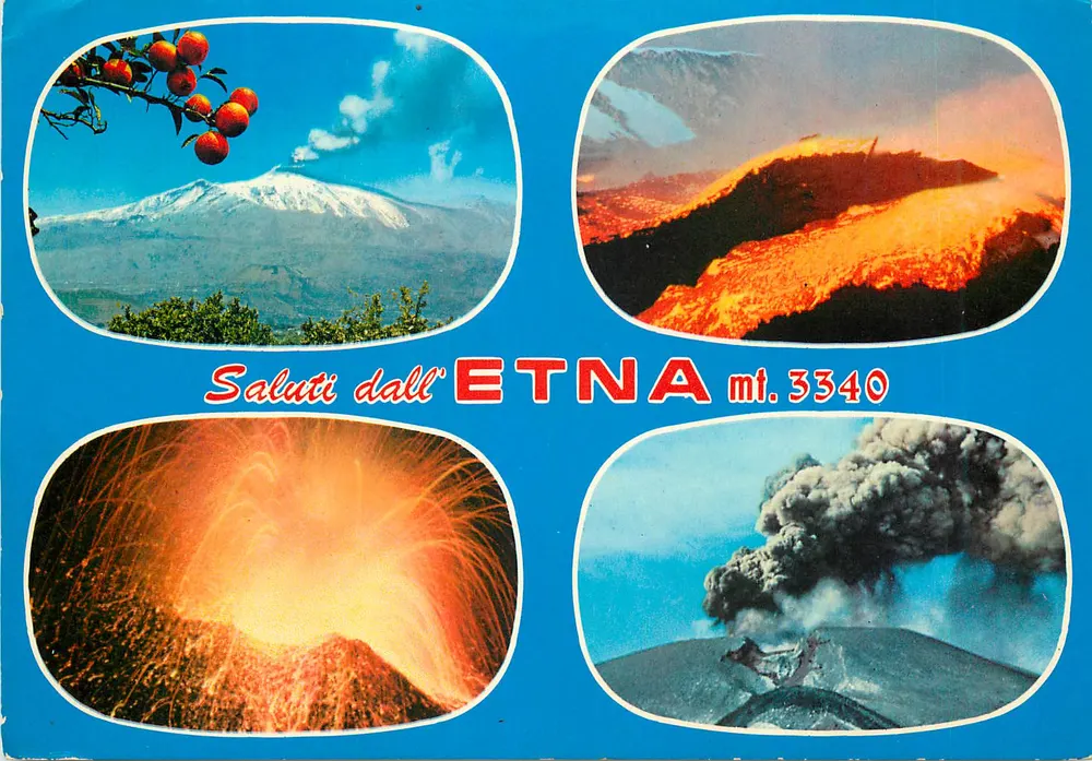 ÉTNA mt. 3340 — Saluti dall'ETNA — editor ROTALFOTO-MILANO - Frente