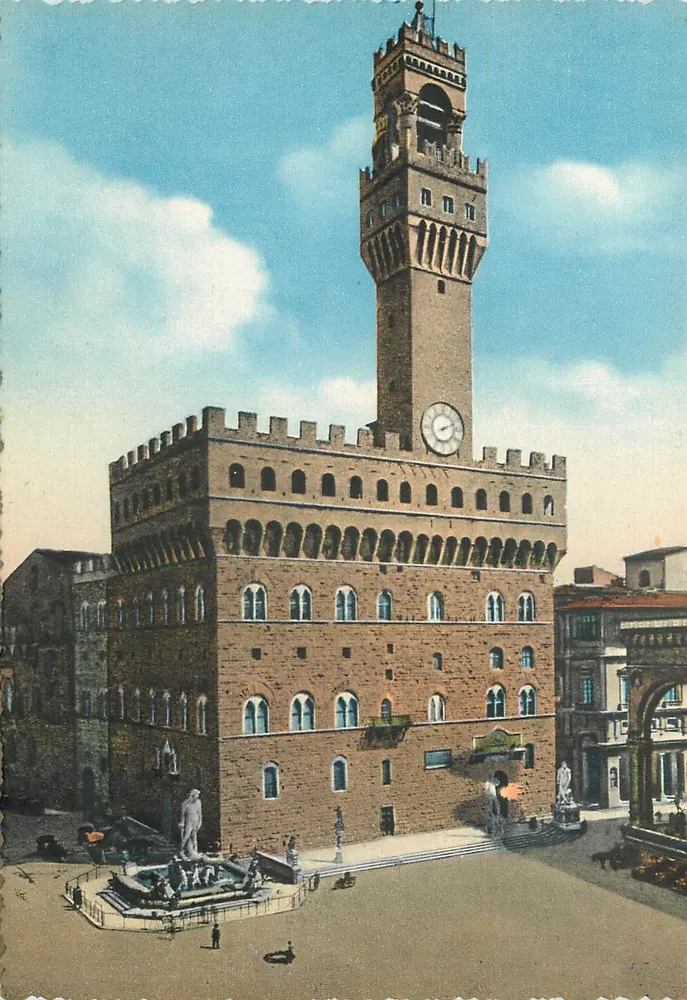 Florenz — Palazzo Vecchio (Palast der Signoria) — Cassere Capitello-Nicasso - Vorderseite