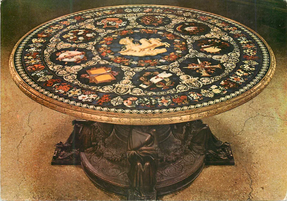 Marmortisch in Florentiner Mosaik — Galerie Pitti — Verlag F. Marzari Srl-Schio, Nr. 72 - Vorderseite