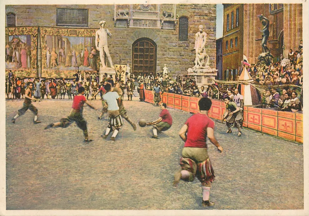 Florence — Jeu de football en costume — Ed. Z. B. n° 321 - Recto