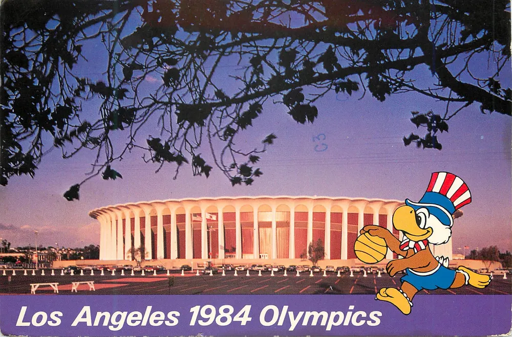 Los Angeles 1984 Olympics — The Forum — Drawing Board Greeting Cards, Inc. n° 0053 - Vorderseite