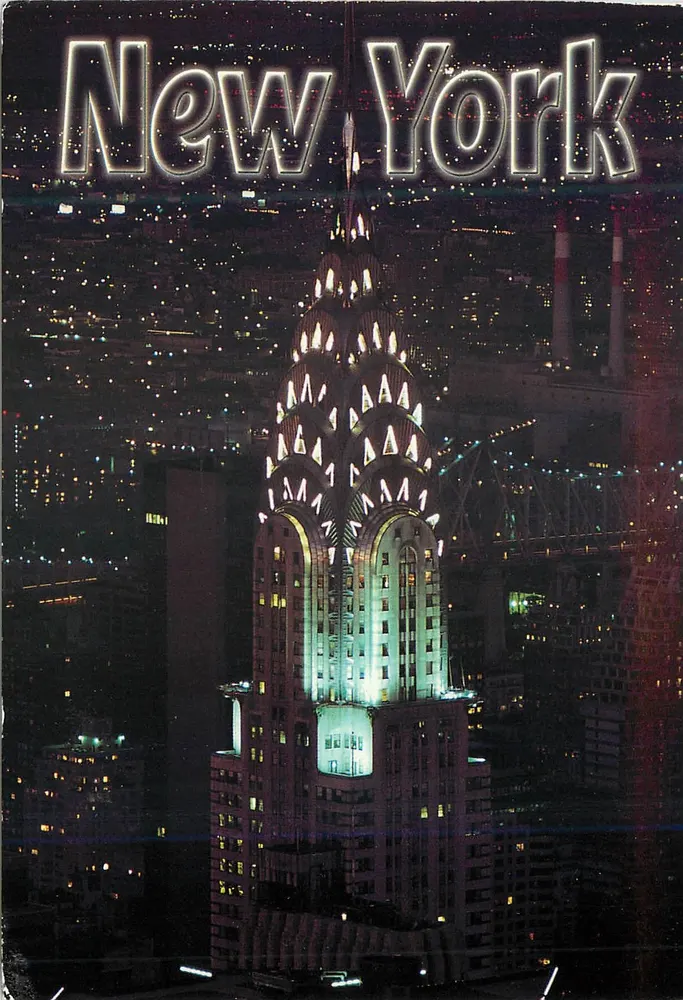 Nova Iorque — Edifício Chrysler iluminado — City Merchandise - Frente