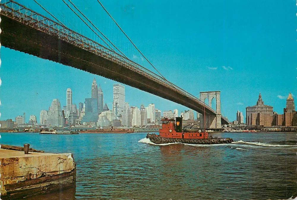 Brooklyn Bridge — Nowy Jork — Manhattan Post Card Company - Awers