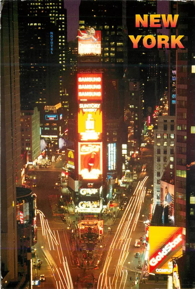 Times Square in New York — nacht — City Merchandise SP-195 - Voorkant