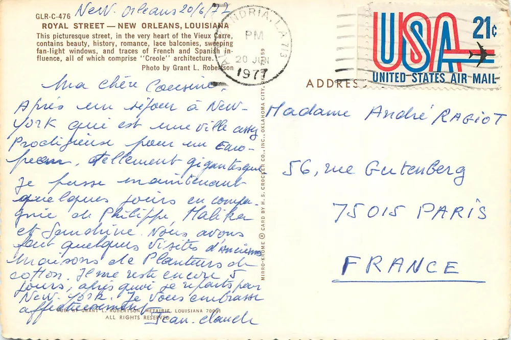 Court of Two Sisters — New Orleans, Louisiana — H.S. Crocker Co. Inc. - Verso