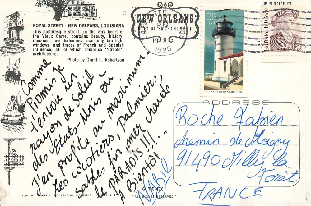 Corte das Duas Irmãs — Nova Orleans, Louisiana — Publicado por Grant L. Robertson - Verso