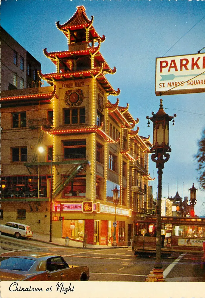 Chinatown in der Nacht — San Francisco — H.S. Crocker Co. - Vorderseite