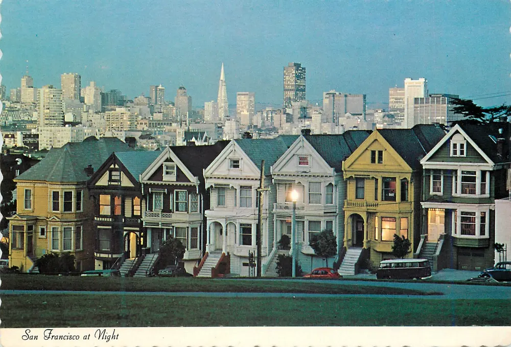 San Francisco à Noite — Foto por Sandor Balatoni — Pub. por Smith Novelty Co., 460-9th St., San Francisco, Calif. 94103 - Frente