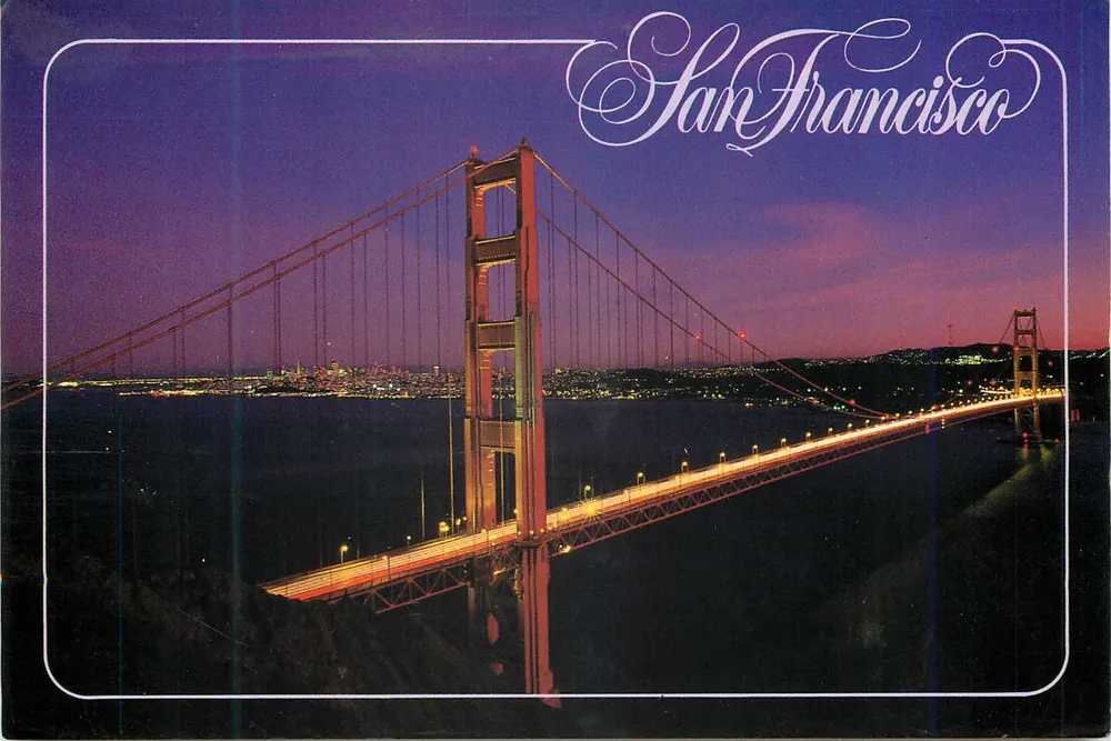 Golden Gate Bridge — San Francisco — Smith Novelty Co. n° E-50 - Anverso