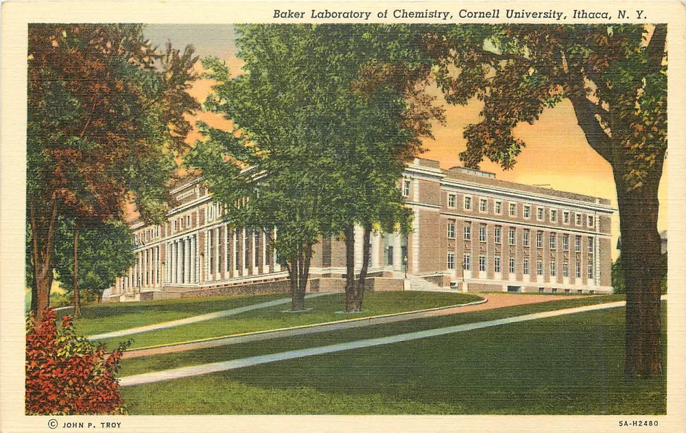 Baker Laboratorium für Chemie, Cornell University, Ithaca, N.Y. — Verlag John P. Troy, Seriennummer 5A-H2480 - Vorderseite