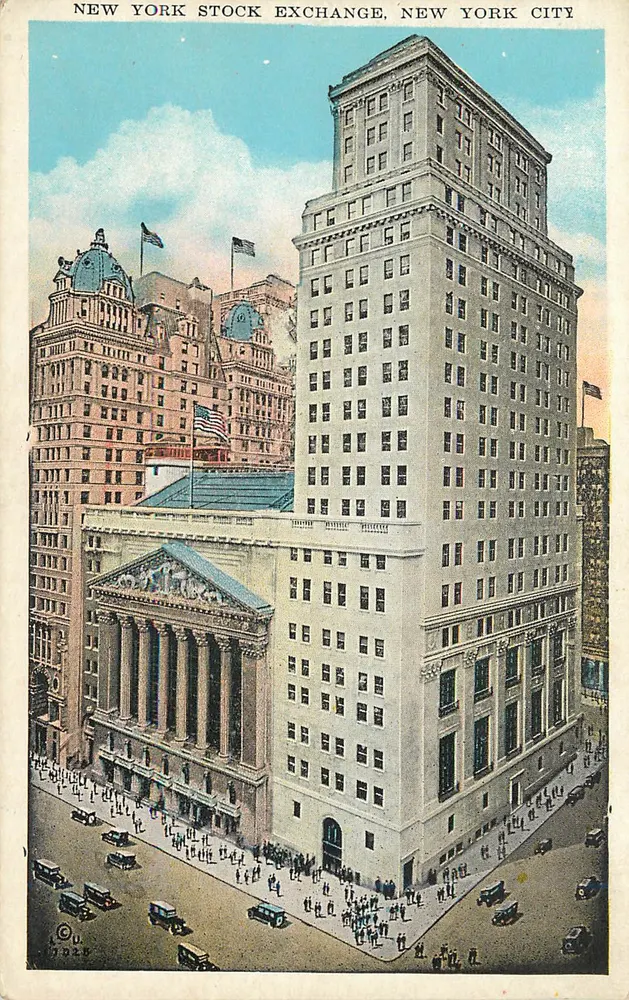 New York Stock Exchange, New York City — Verlag Irving Underhill, Nr. 27 - Vorderseite
