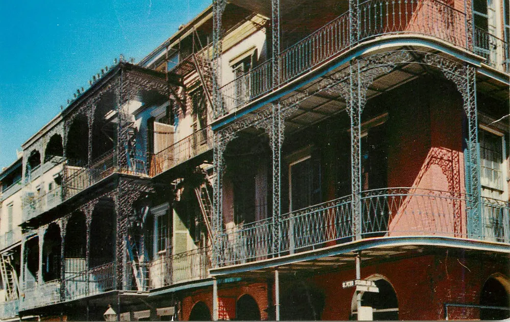 Balcones de renda — Rua St. Peter, Nova Orleans — GLR-305, H. S. Crocker Co., Inc. - Frente