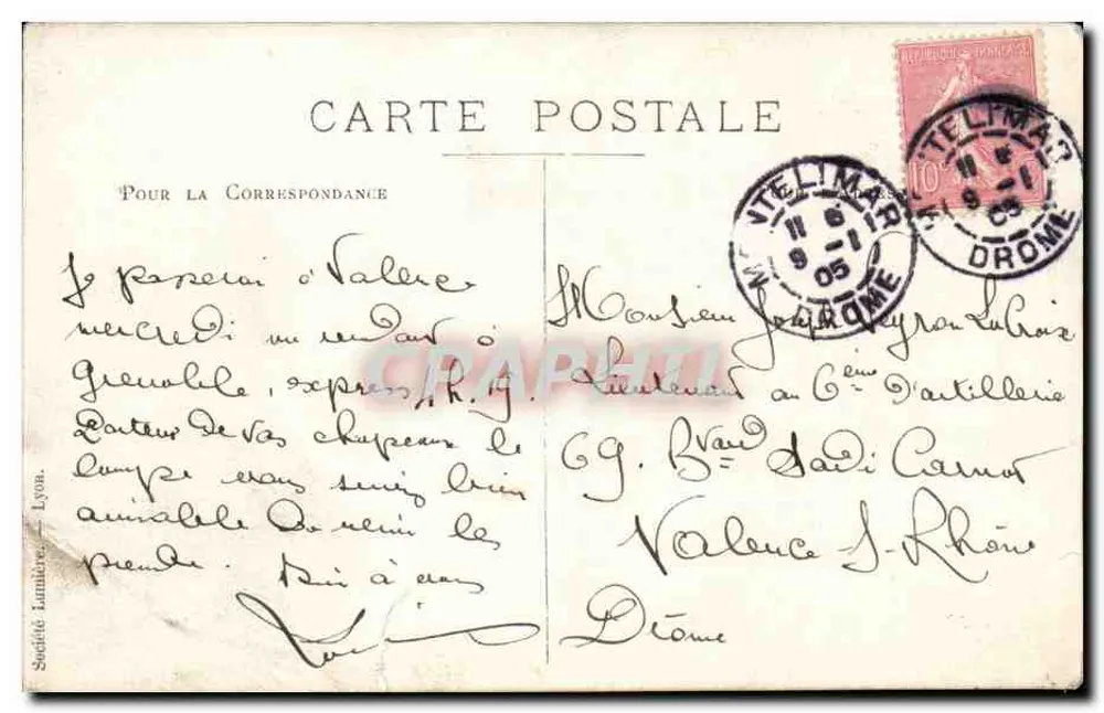 Groupe de cyclistes en forêt — Société Lumière, Lyon — n° 1650 - Verso