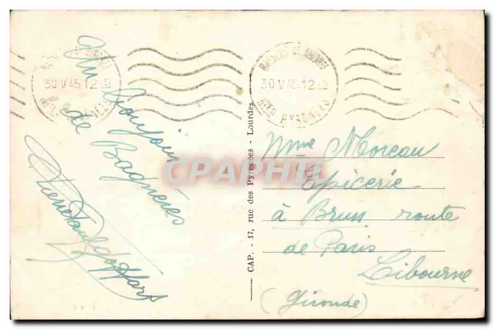 Bagnères-de-Bigorre — Quai de l'Adour — Verlag Cop - Rückseite