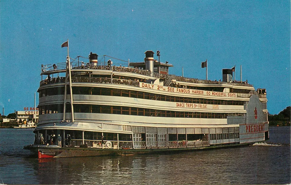 S.S. PRESIDENT — Cruzeiro pelo Mississippi — Editor Grant L. Robertson, série GLR-400 - Frente