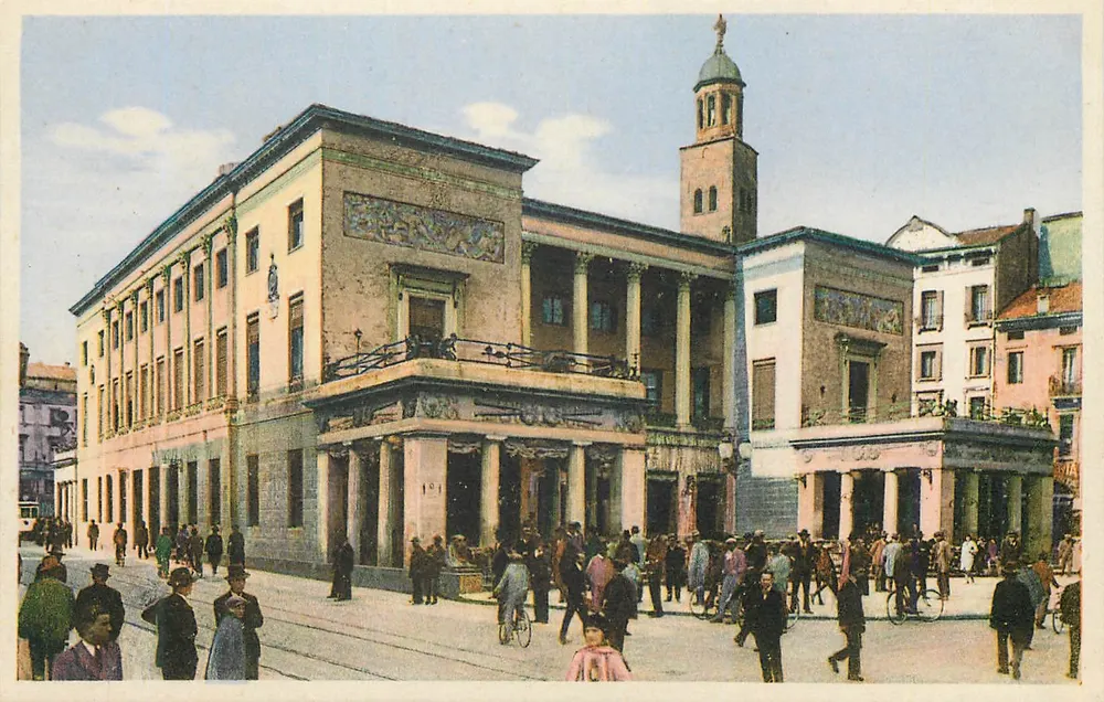 Plaza del Pueblo en Padua — editor S.A.F. Milán - Anverso