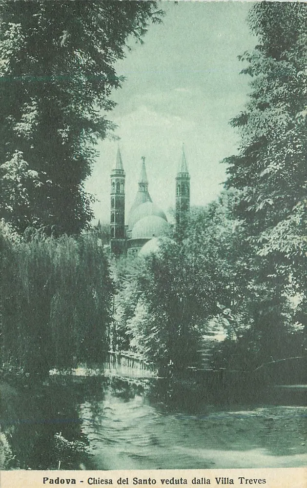 Padova - Kirche des Santo von der Villa Treves aus gesehen — Verlag SDP, Nr. 71236 - Vorderseite
