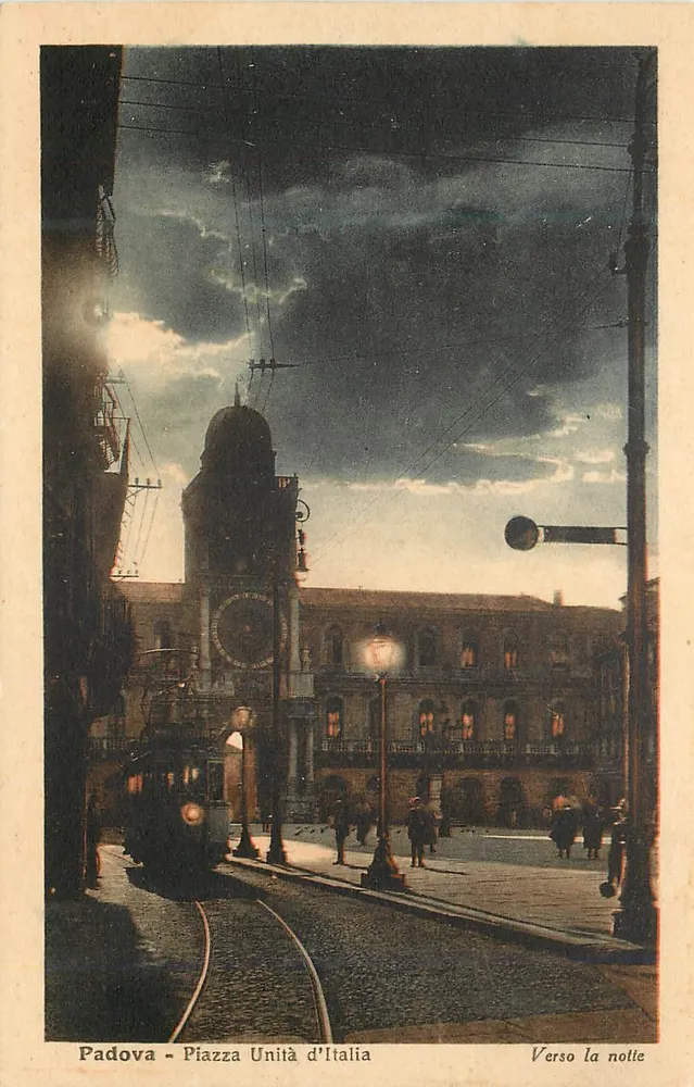 Padova - Piazza Unità d'Italia — Richtung Abend — Verlag STO n° 62309 - Vorderseite