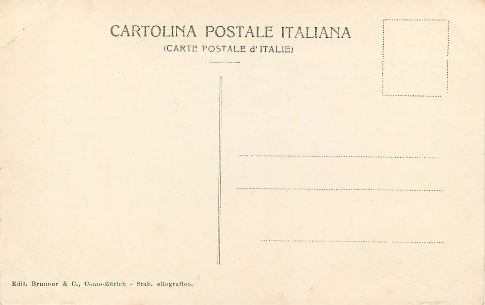 Rovine di Pesto - Tempio di Cerere e Vesta — Verlag Brunner & C., n° 8438 - Rückseite
