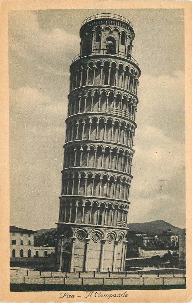 Pisa – O Campanile — editor Pilade Scarlatti, número de série não visível - Frente