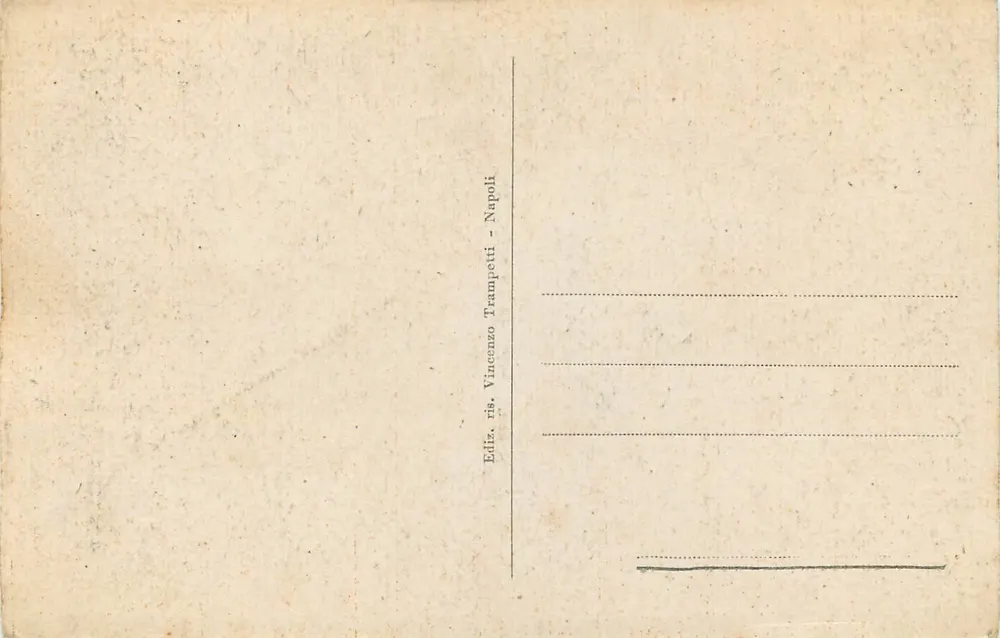 Pompei - Templo de Vênus — editor Vincenzo Trampetti, Nápoles - Verso