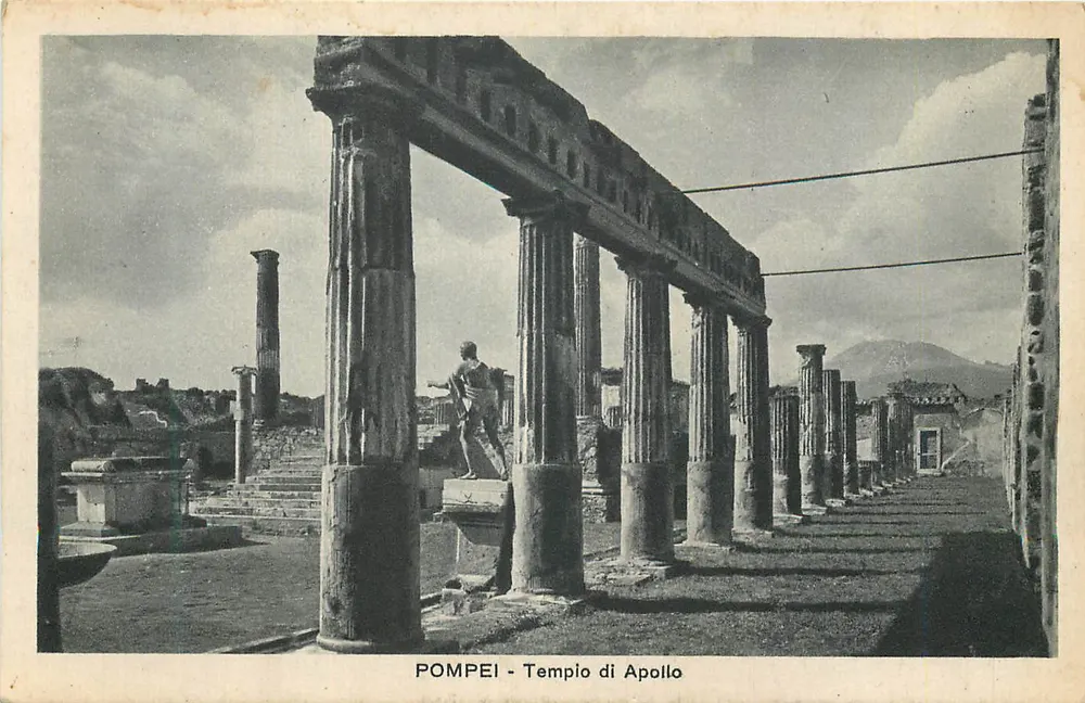 Pompei - Templo de Apolo — editor Vincenzo Trampetti, Nápoles - Frente