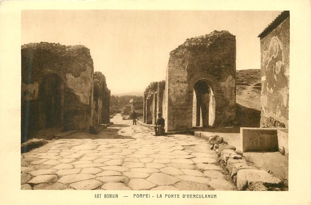 Pompeji — Die Pforte von Herculanum — Braun & Cie, Paris - Vorderseite