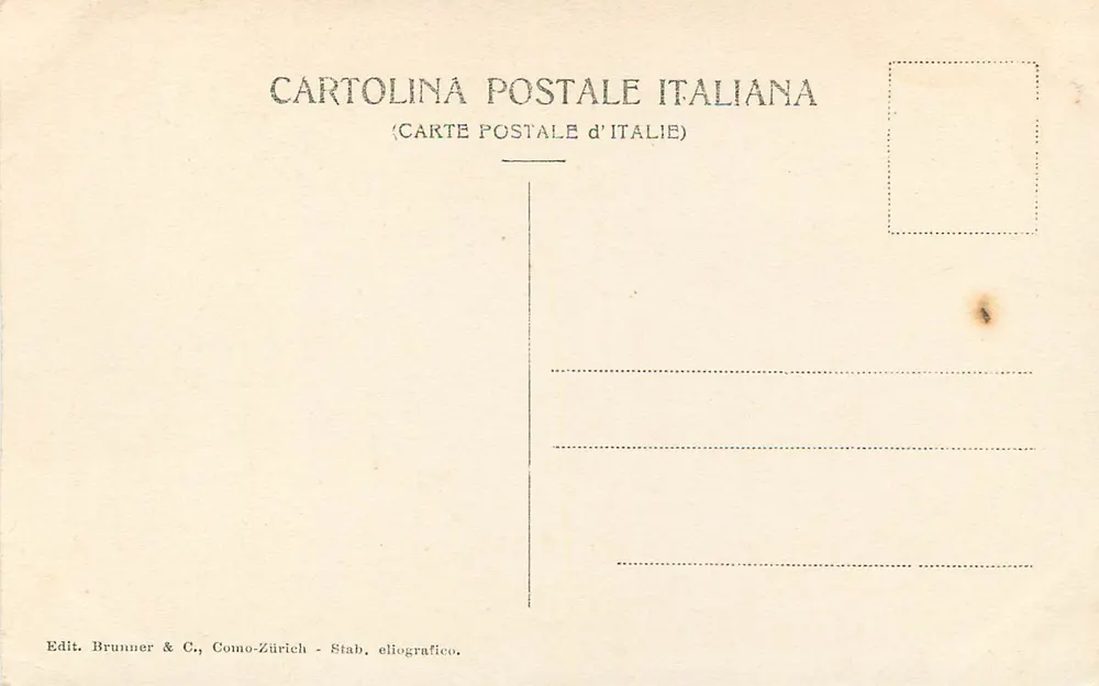 Valle di Pompei - Świątynia — wydawca Brunner & C., Como-Zürich, nr 8351 - Rewers