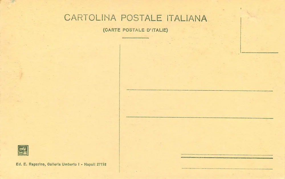 Ravello — Die Fontana — Ed. E. Ragozino, Galleria Umberto I - Napoli 27192 - Rückseite