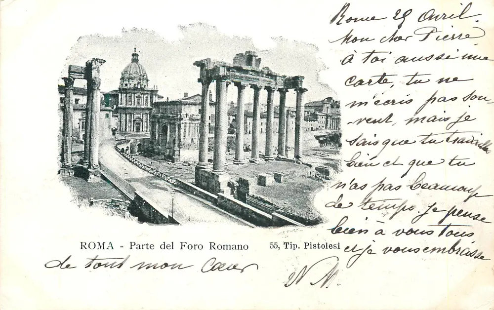 Roma - Parte del Foro Romano — 55, Tip. Pistolesi - Recto