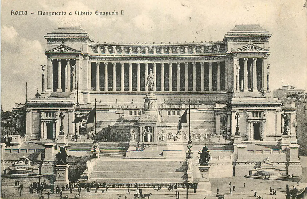 Roma - Monumento a Vittorio Emanuele II — editor V.R. Pref. Como, n° 4985 - Frente