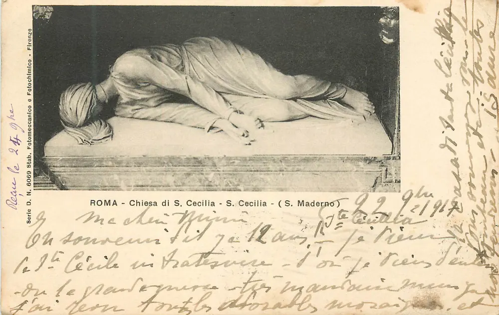 Rom — Kirche S. Cecilia — S. Cecilia — (S. Maderno) — Verlag D. 6069 Stab. Fotomecanico e Fotochimico - Vorderseite