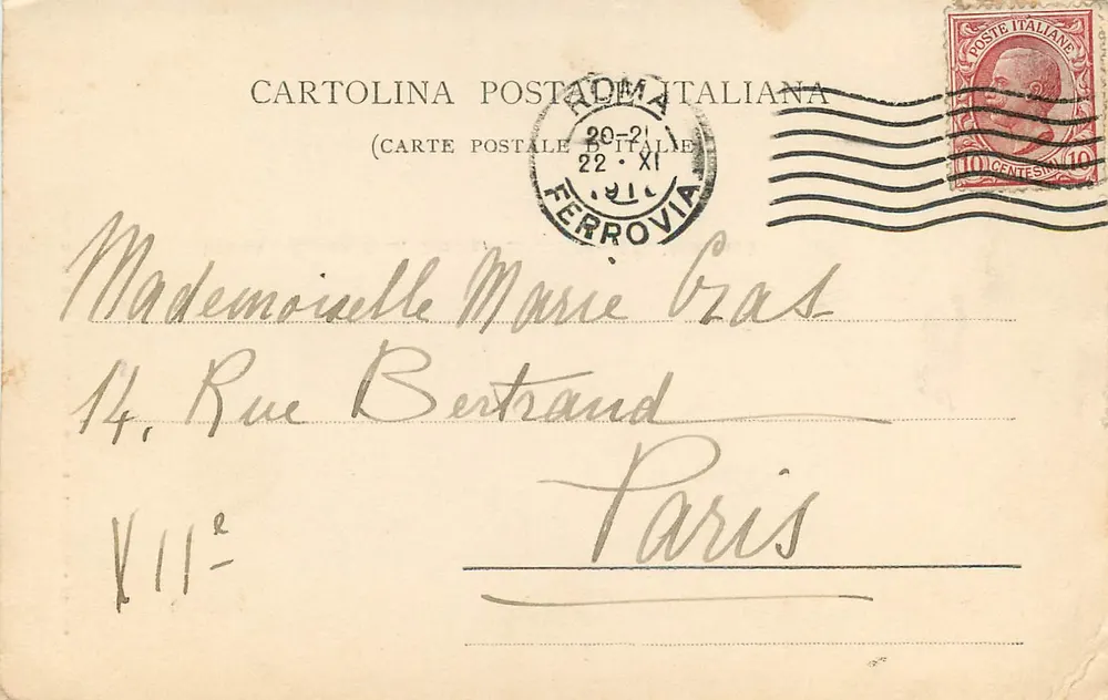 Rom — Kirche S. Cecilia — S. Cecilia — (S. Maderno) — Verlag D. 6069 Stab. Fotomecanico e Fotochimico - Rückseite