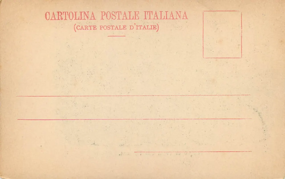 Templo de Vesta con Fuente — Roma — Tarjeta Postal Italiana - Reverso