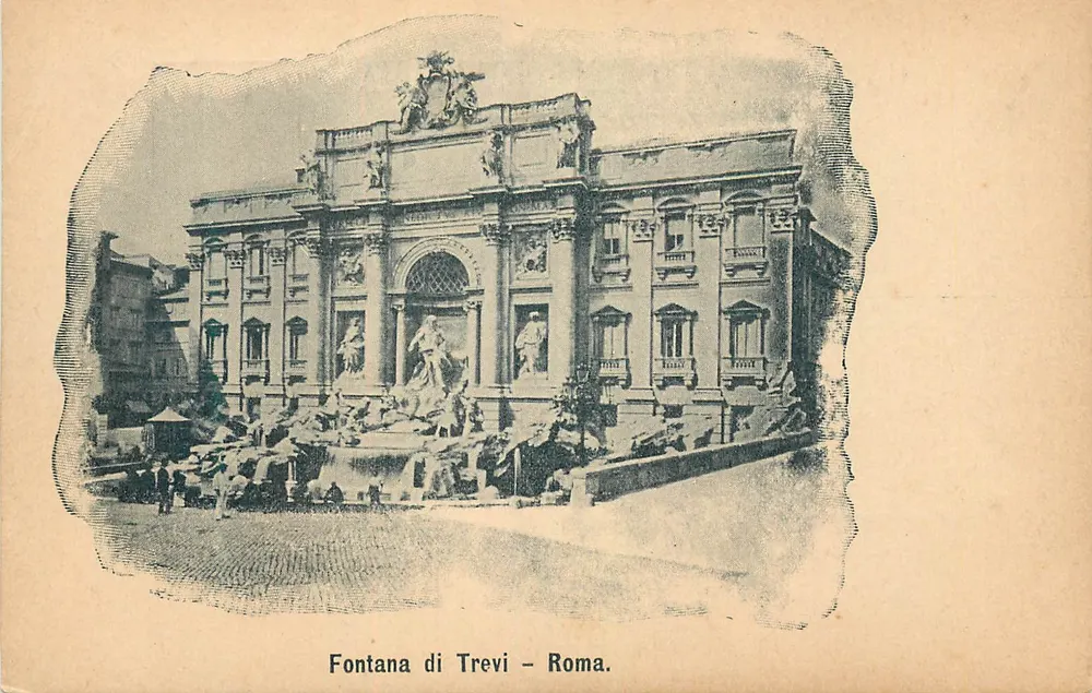 Fontana di Trevi – Roma – Cartolina Postale Italiana - Recto