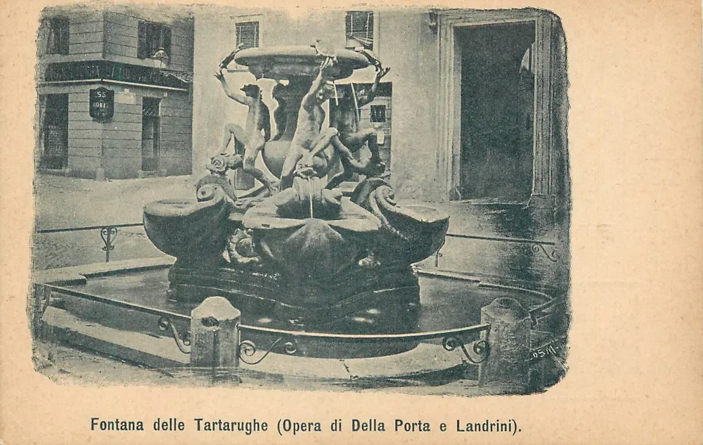 Fontäne der Schildkröten — Oper von Della Porta und Landrini — italienische Ansichtskarte - Vorderseite