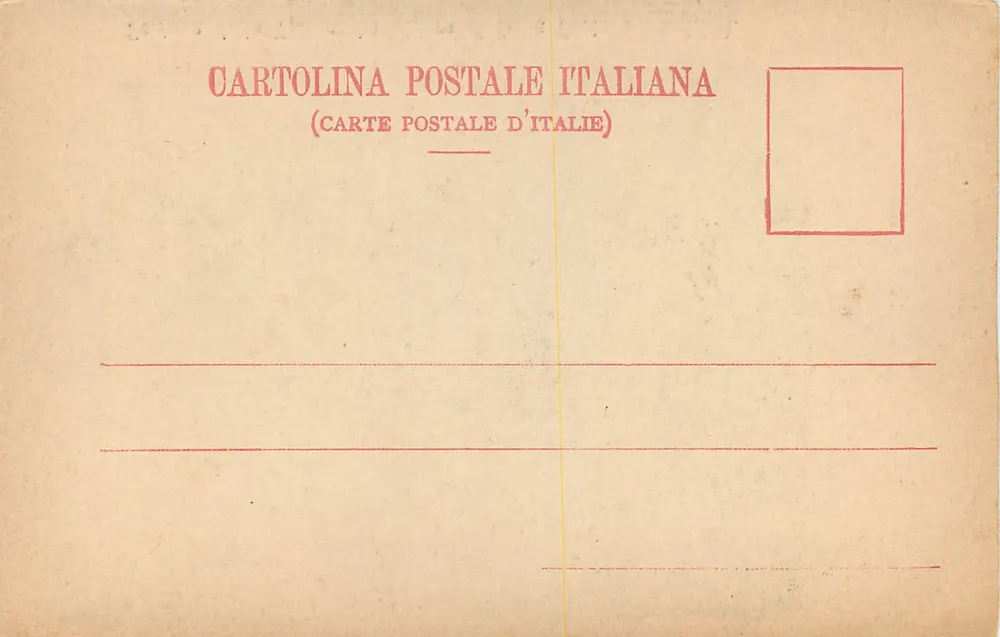Fontäne der Schildkröten — Oper von Della Porta und Landrini — italienische Ansichtskarte - Rückseite