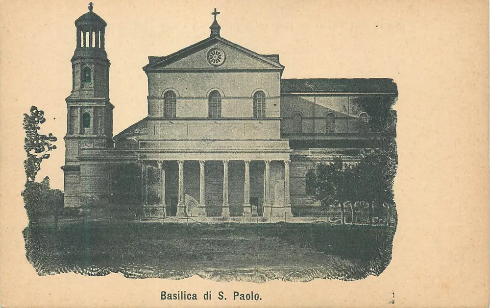 Basílica de S. Paulo — editor Cartolina Postale Italiana - Frente