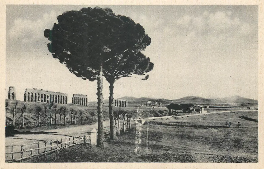Roma — Acquedotto di Claudio sulla via Appia Nuova — Éditeur : César Capello, n° 1936 - Recto